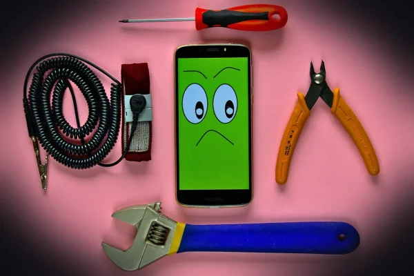 smartphone, wire cutting pliers, screwdriver, english people, anti-static band, phone, repair, mobile, service, cellphon