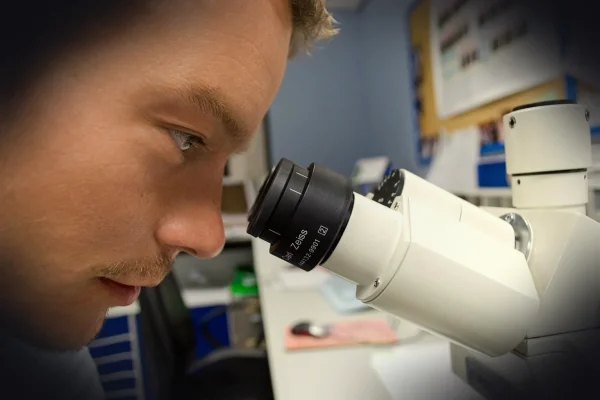 people, scientist, microscope, white, chemistry, microscopy, expensive, stereo, tool, biotechnology, equipment, scientif