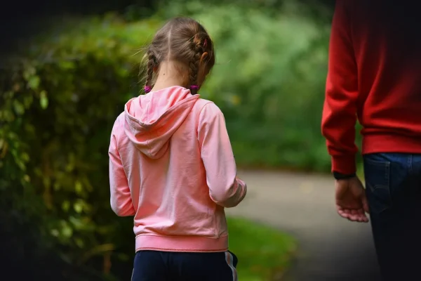 child, parent, father, daughter, family, together, side by side, walking park, path, parent, parent, parent, parent, par