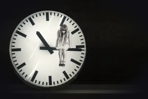 clock, sad girl, hands, time, sad, depressed, looking down, bummed, worried, girl, black and white, dial, second, minute