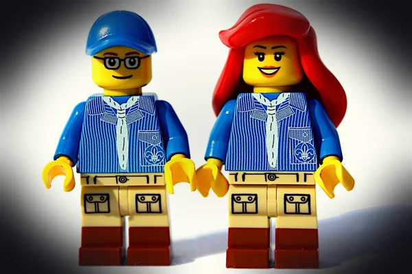lego, mini figure, game figure, doll, path finder, group, boy, girl, couple, pair, shirt, toys, legoart, fan, play, huma