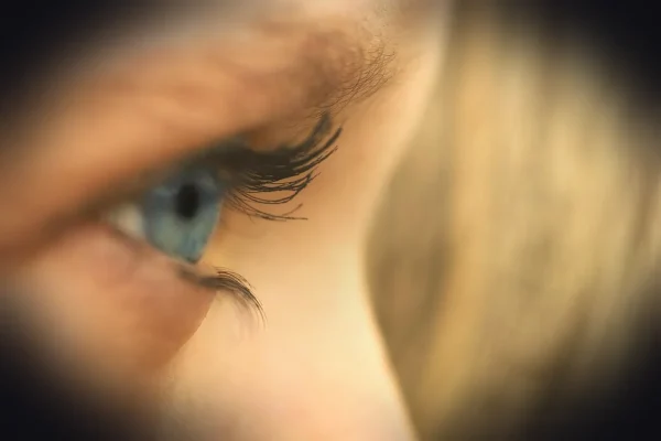 eye, girl, blue, face, close up, hair, detail, portrait, woman, female, see, thoughtful, view, watch, observer, think, s