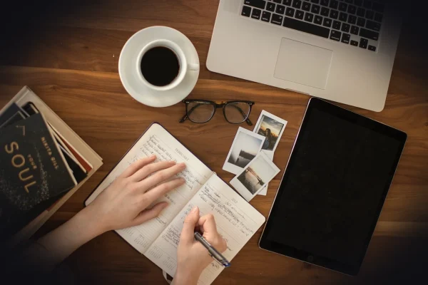 people, write, notebook, diary, pages, sheet, work, office, pen, polaroid, pictures, photography, black, brown office, b