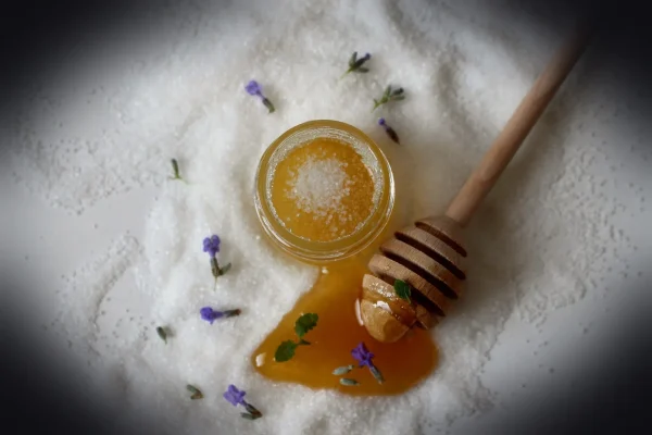 natural cosmetics, cosmetics, beauty, lavender, sugar, rose flower, rose, blossom, bloom, container, peeling, scrub, bod