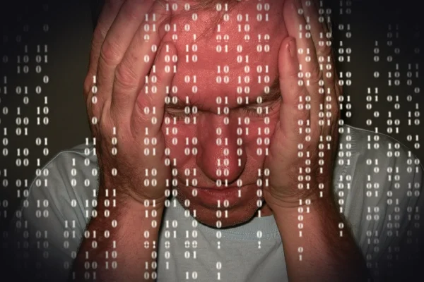 man, despair, problem, zero, one, binary, binary code, crash, administrator, attack, infestation, infested, operating sy