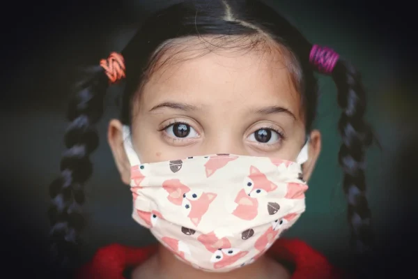 girl, child, face mask, covid, kid, young, covid-19, coronavirus, protective mask, cloth mask, safety, hygiene, protecti