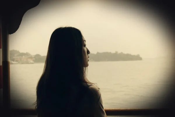 look forward to, maritime, woman, girl, long hair, sail, rear view, lonely, lonely, lonely, lonely, lonely, lonely