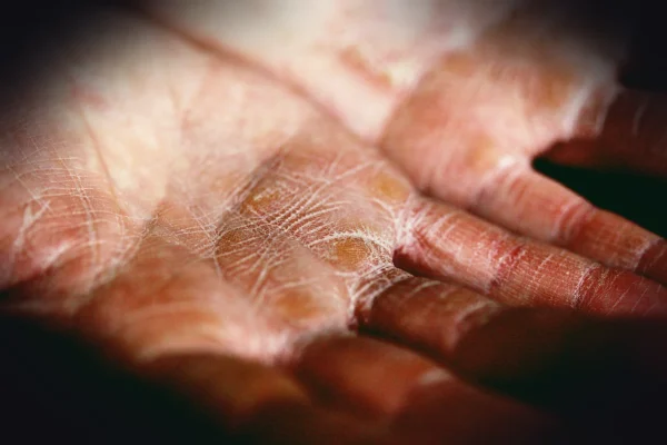 person holding brown and white textile