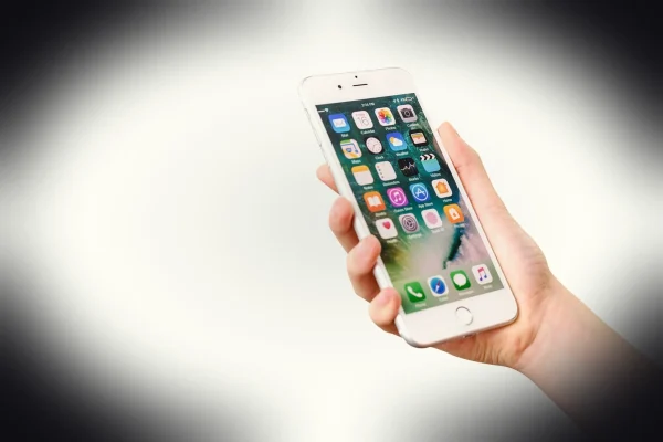 iphone 7, isolated, touch, app, apple, undertaking, cell, communication, computers, corporation, equipment, female hand,