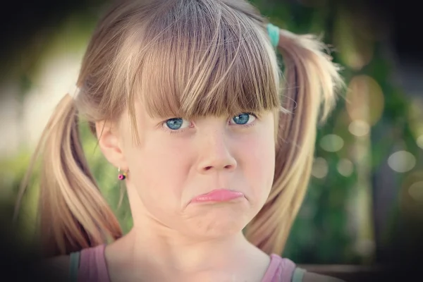 person, human, child, girl, blond, face, braids, defiant, insulted, defiance phase, portrait, close up, defiant, insulte