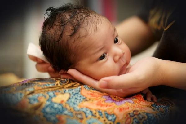 confinement, newborn, baby, infant, love, adorable, sweet, mother, child, family, cute, people, traditions, batik, malay