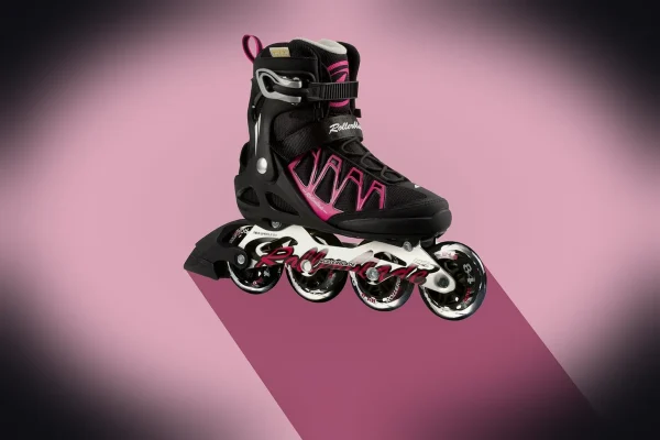 inline skate, sports, training, shoe, roll, active, athletic, healthy, ride, skate, health, sports shoe, black, violet,