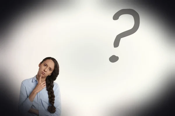 question, doubt, problem, question mark, confusion, thinking, decision, confused, woman, copy space, question, question,