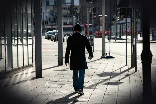 men, walking, to walk, person, only