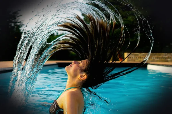 swimming pool, nature, water, girl, hair, bathing, swing, stop, summer