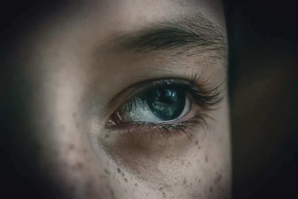 eyes, eyelashes, brows, close-up, iris, human eye, blue eyes, pupil of the eye, person, watch, portrait, macro, sight, freckl