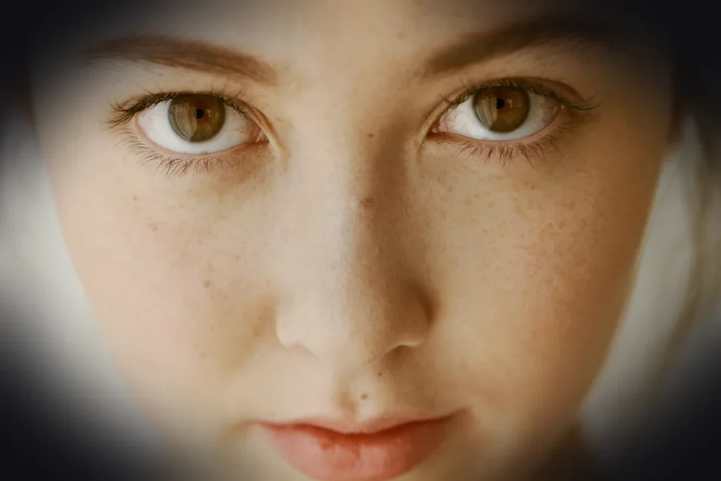 close up photo of boys face