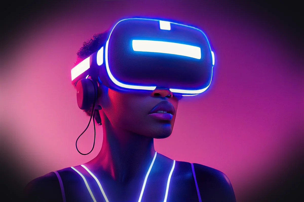 xr, mr, mixed reality, virtual reality, augmented reality, african american, female, woman, lady, girl, metaverse, black, ame
