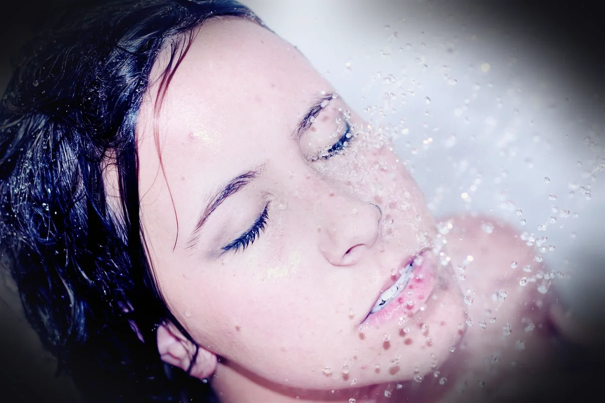 adult, woman, showering, shower, fresh, clean, bath, bathing, close up, wet, face, girl, nature, model, portrait, skin, water
